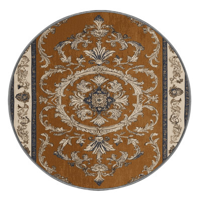 Machine Washable French Brown Area Rug
