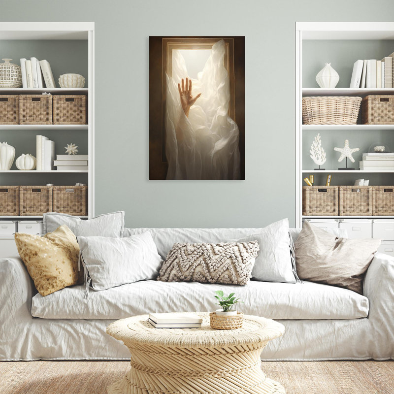 Jesus Hand - 1 pièce, reproduction d'art graphique sur toile tendue, H 36 po x l 24 po x P 1,25 po