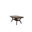 Mobilier de salle à manger de finition moderne, 7 pièces avec table en bois massif et 6 chaises rembourrées pour les meubles de maison, côté siège rectangulaire