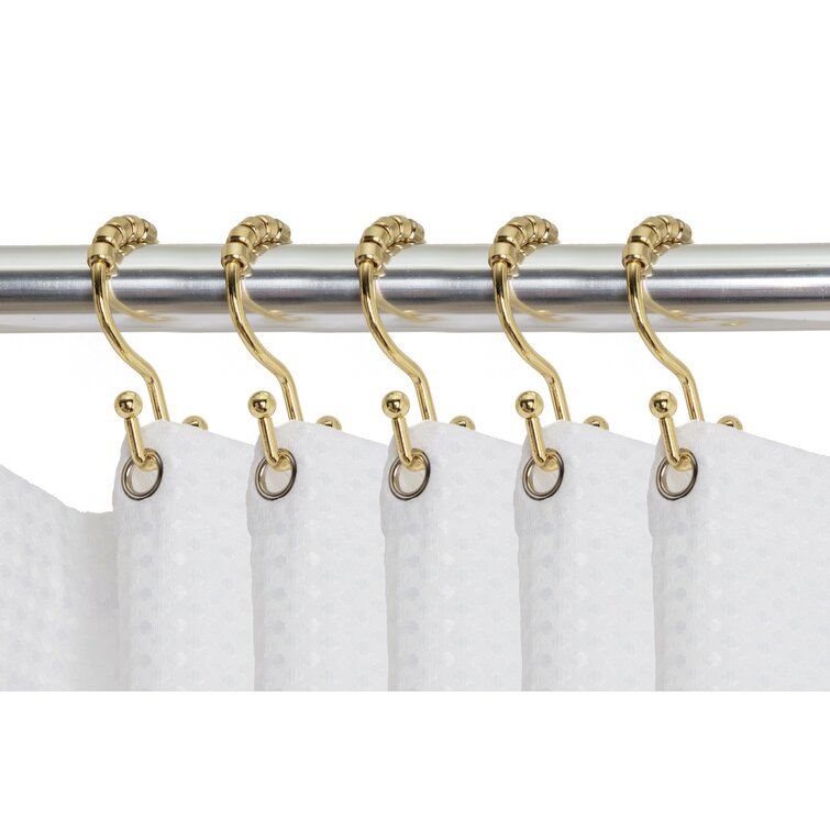 Utopia Alley Brushed Nickel Double Shower Curtain Hooks for