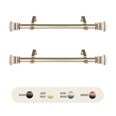 Pineda 1" Side Adjustable Single Curtain Rod
