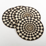 Schrum Glass Geometric Round Placemat