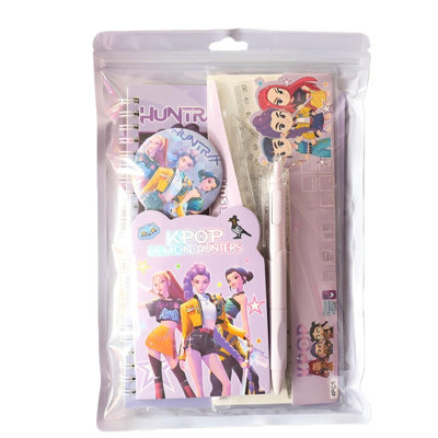 5 pcs Kpop Demon Hunters Birthday Party Favors Gifts School Supplies Set 