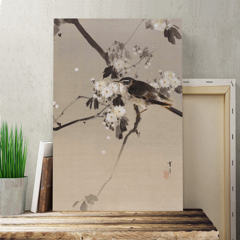 Oriental Japanese Bird by - Wrapped Canvas, 50cm H x 35cm W