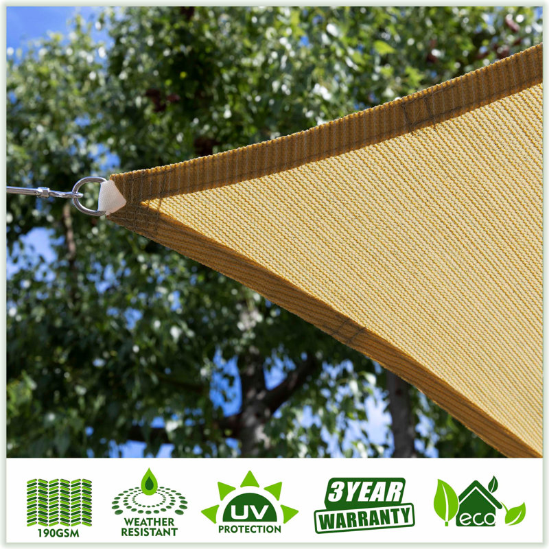 Toile d'ombrage en tissu Colourtree Triangle Sun, Beige sable, 12 pi x 12 pi x 17 pi