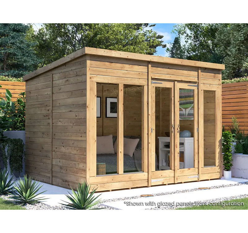 Dunster House Summerhouse 3 x 2.4m (10' x 8') Pent Roof,  Fully Pressure Treated