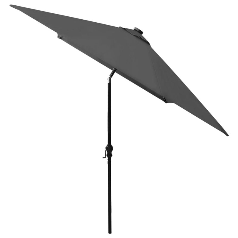 Parasol de jardin extérieur en acier thermolaqué anthracite