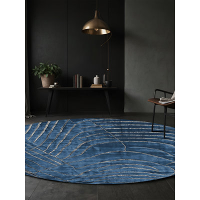 Tapis bleu lavable à la machine