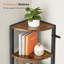 129.5 cm H x 30 cm W Steel Corner Bookcase