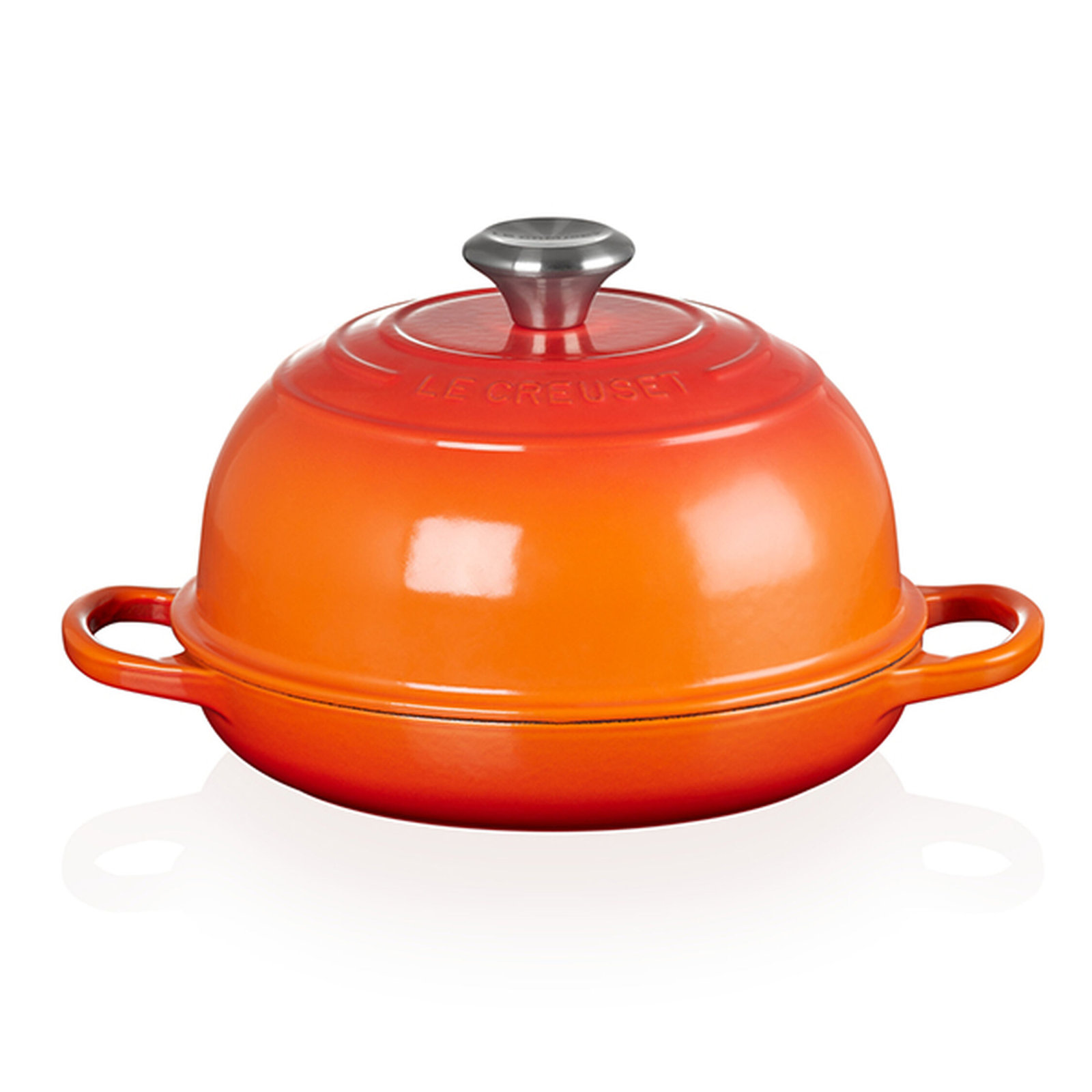 Le Creuset Signature Enameled Cast Iron 1.75 Qt. Bread Oven with Lid, Flame