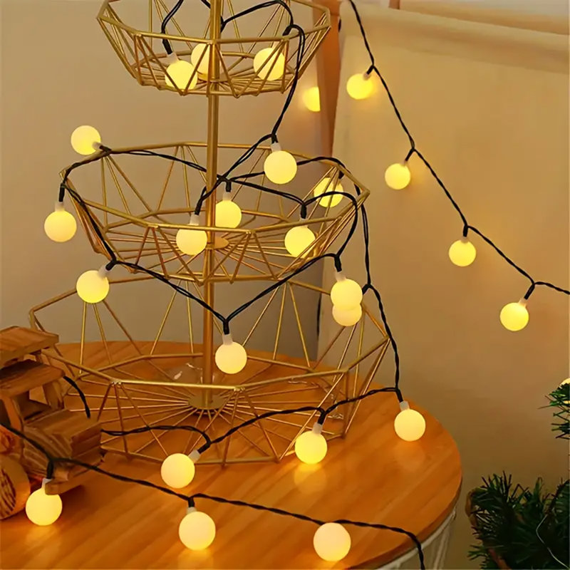 LED Solar Powered Cord String Light, 100 Lamps - 12 Metre Long