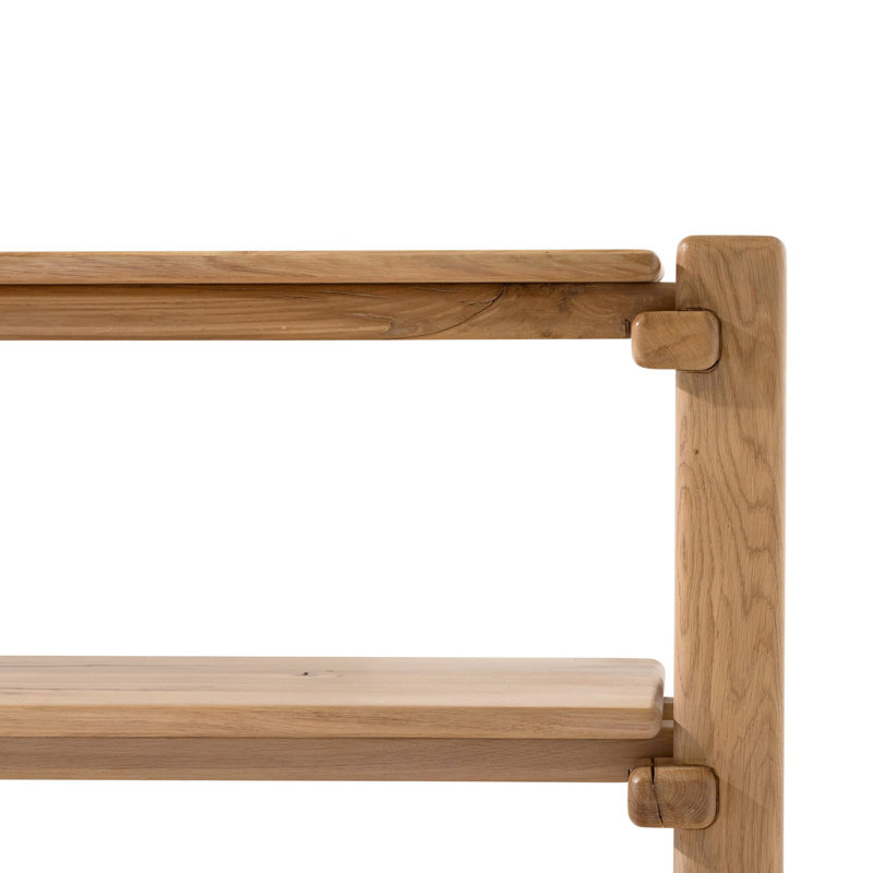 Marcia Console Table by Thomas Bina/Ronald Sasson, 24" H x 86.75" W x 18.75" D, Natural Reclaimed French Oak