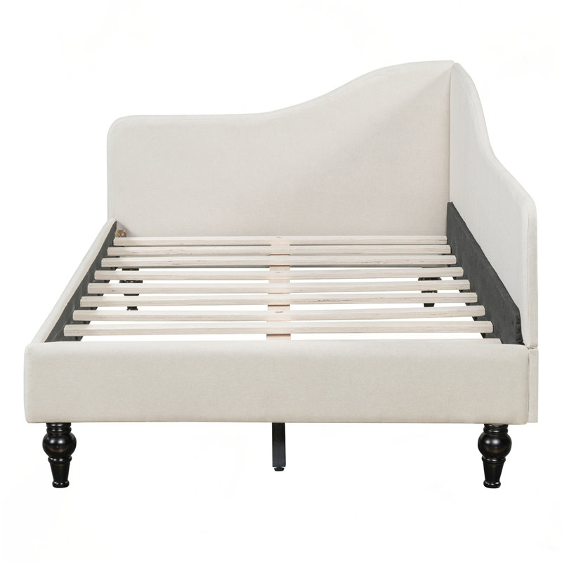 L-Shaped Linen Daybed, Twin, Beige