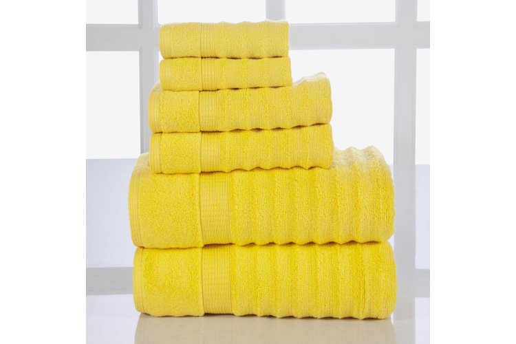 100% Linen Heavyweight Bath Towel - Highly Absorbent - Yellow – goodlinens