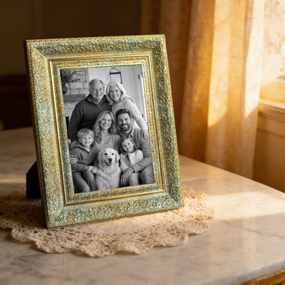 Cadre photo 3 pièces 8 "x 10" style antique antique doré avec profil décoratif