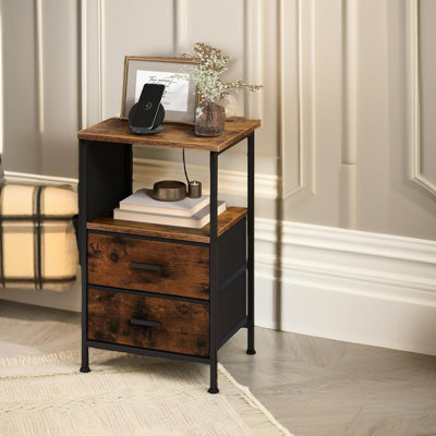 Mosinak 38cm W Manufactured Wood Bedside Table