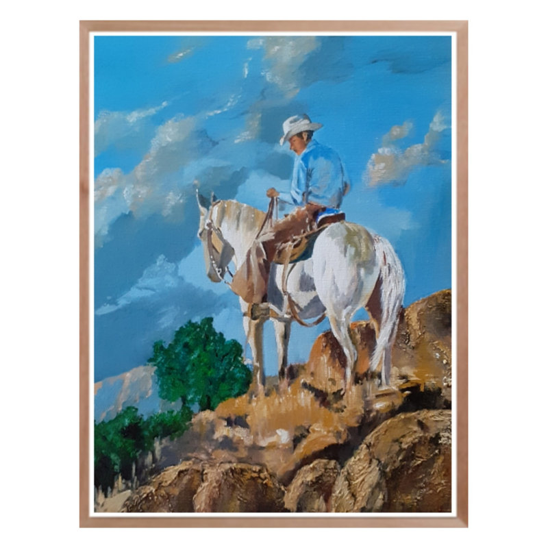 Le cavalier | Acrylique sur toile | Par Jyoti Rathore | Sans cadre