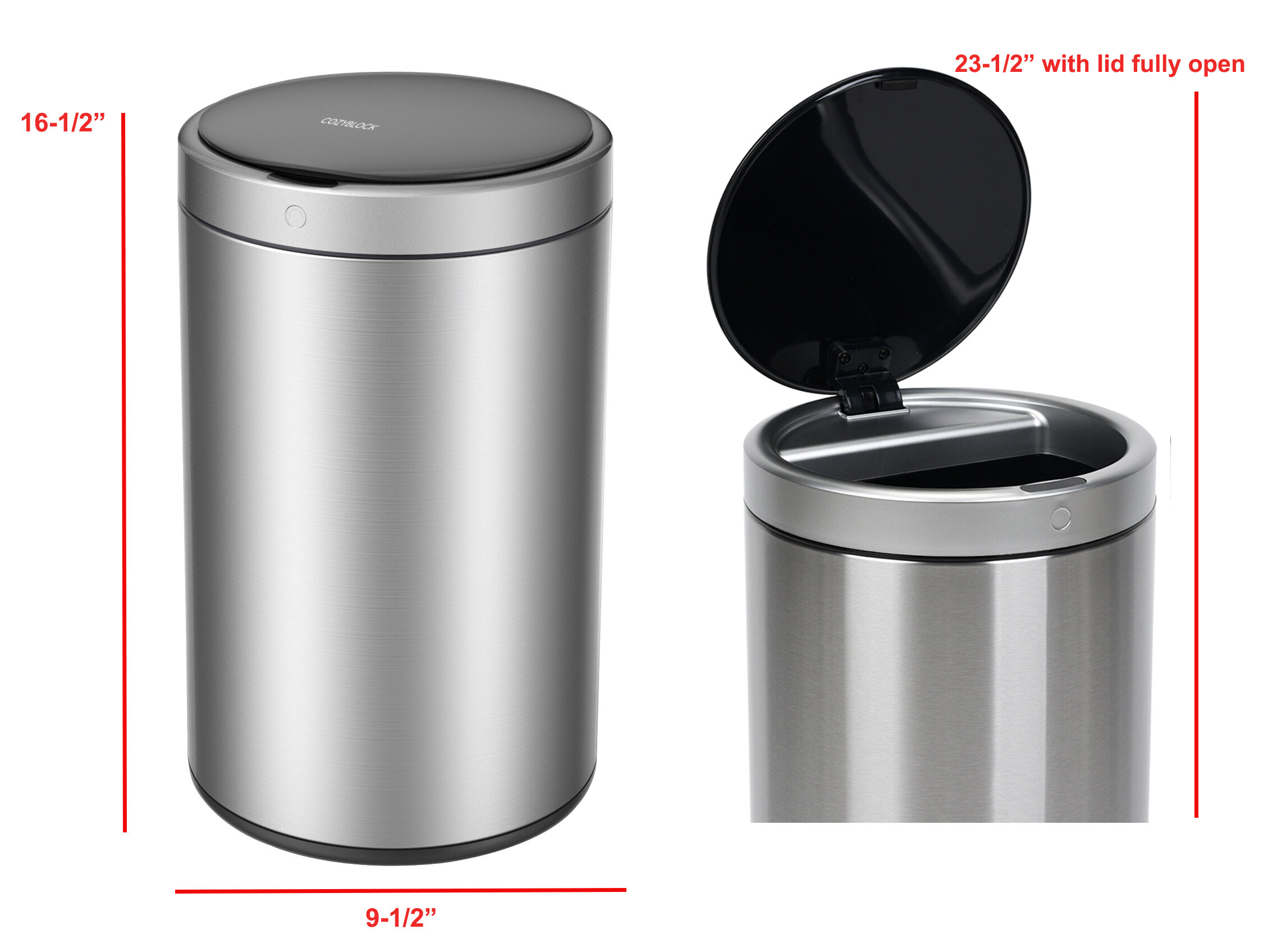 Main Stay 10.5 Gallon Trash Can - Storage Bins & Baskets