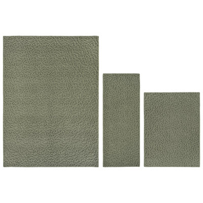Ensemble de tapis 3 pièces Ebern Designs Yenni (5 pi x 7 pi, 3 pi x 4 pi, 24 po x 60 po) sauge