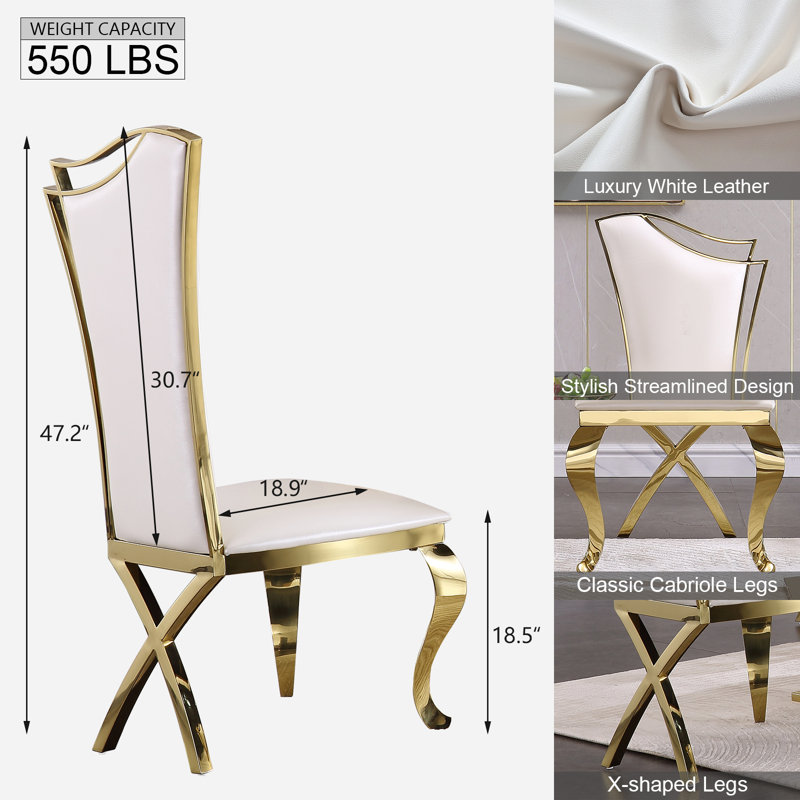 Kowan 18.5'' H Faux Leather Upholstered Parsons Chair