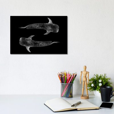 Yin & Yang Whale Shark by Jordan Robins - Wrapped Canvas Print