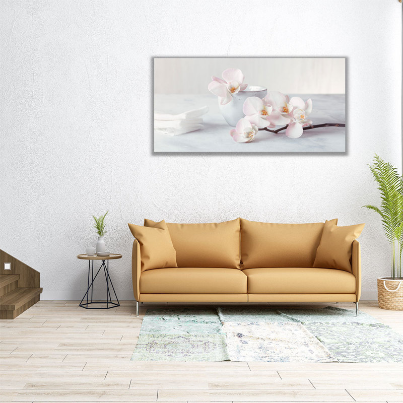 Orchidées I - reproduction d'art sur toile, H 18 po x l 36 po