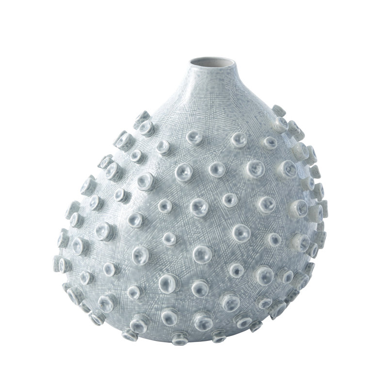 Vase Sea Coral en crème / bleu, H 12 po x l 10 po x P 12 po