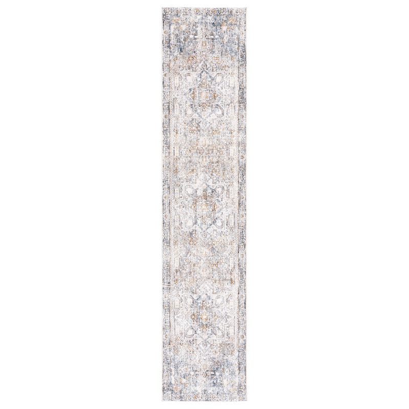 Tapis à poils longs Kampsville, Tapis de couloir 2 pi 3 po x 8 pi