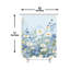 Rideau de bain Pastel Wildflower avec crochets, 72 po x 72 po (180 x 180 cm), bleu