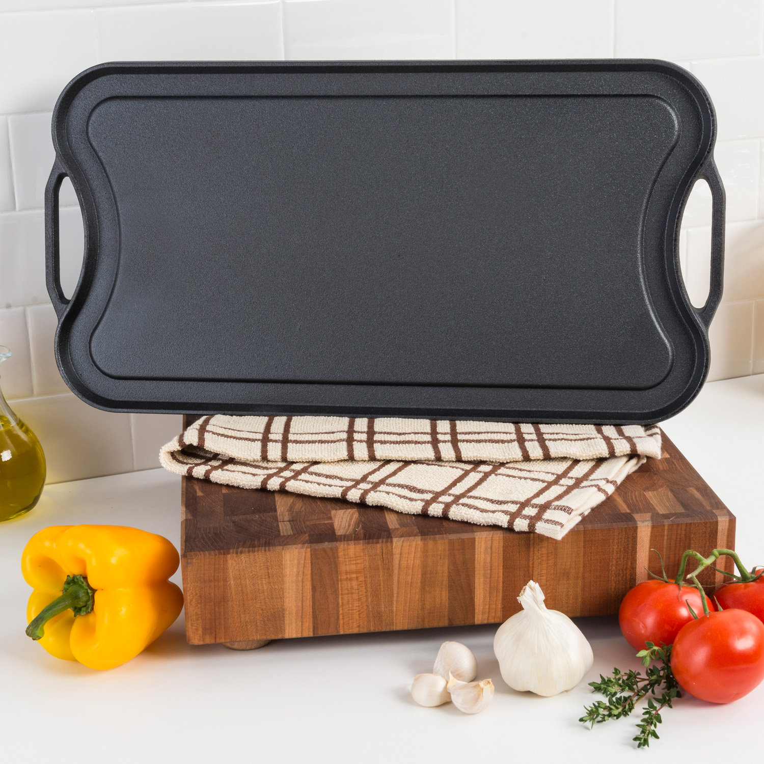 Viking Cast Iron 20-Inch Reversable Grill/Griddle Pan