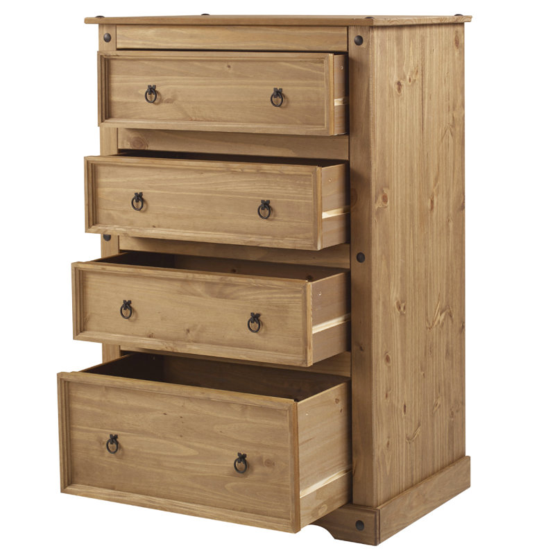 Aadhvik 36.22'' W 4 - Drawer Dresser, Antique Brown