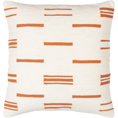 Chanterelle Embroidered Cotton Throw Pillow