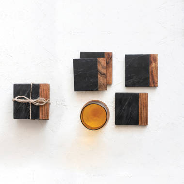 Geometric Design Wood Square Coasters Set of 4 – Celebrate Local, Shop The  Best of Ohio