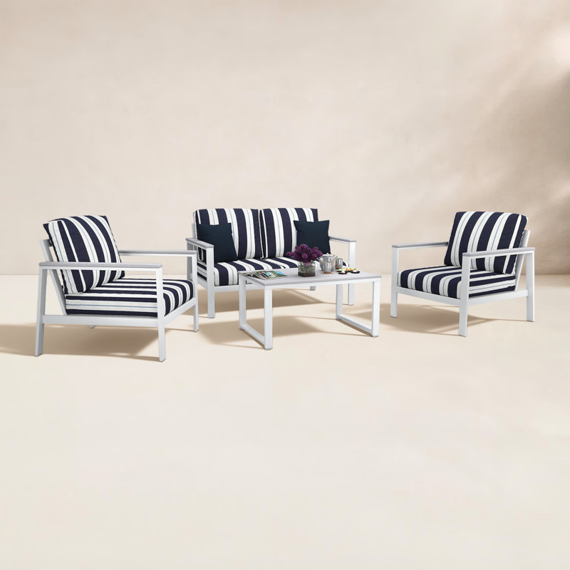 Townsend 4-Person Sunbrella® Patio Seating Group, White