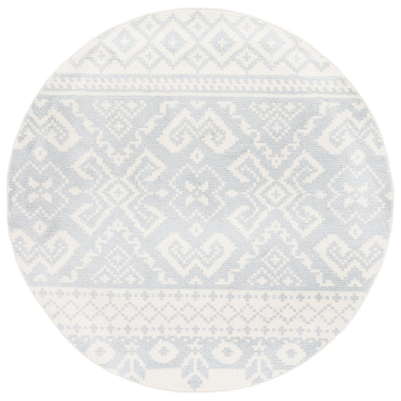 Wynn Southwestern Indoor/Outdoor Rug, Round 6'