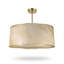 Luminaire suspendu tambour 4 lumières Wakefield - Laiton vieilli - Abat-jour faux albâtre-580856770