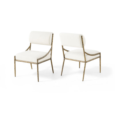 Bastille Chenille Fabric Upholstered Dining Side Chair