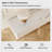 118.1" Beige Wood Patchwork Marble Countertop TV Storage Cabinet, 5 Drawers-183174907
