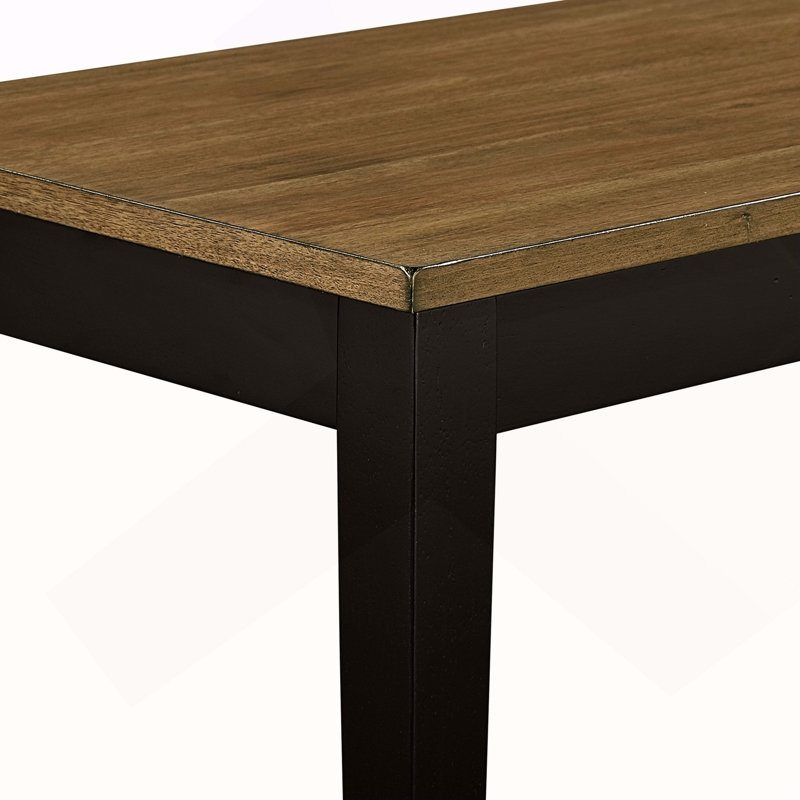 Ensemble de meubles de style campagne moderne à 2 tons avec finition brun noir et bois 1pc