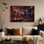 «Skeleton Jazz Trio Performing On Wood Stage» avec art mural d'Halloween sur toile-101719710