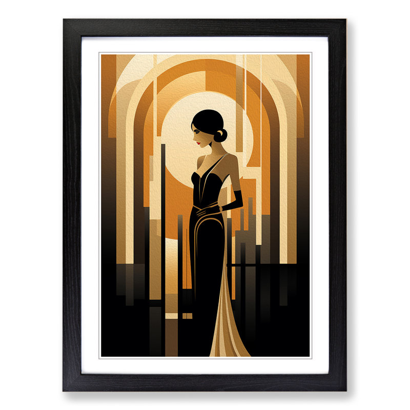 Single Picture Frame Print on Wood, Black Framed, 34cm H x 25cm W