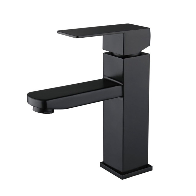 Bathroom Sink Black Faucet Single Handle One Hole Rv Commercial Lavatory Vanity