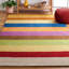 Hossain Striped Handmade Flatweave Wool Yellow/Multi Area Rug-1523823927
