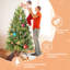 Arbre de Noël avec pointes et lumières à DEL blanc chaud - branches mixtes en PVC + PE, structure à charnières pour une installation facile, support en métal pour un soutien solide, décoration des Fêtes luxueuse-908055190