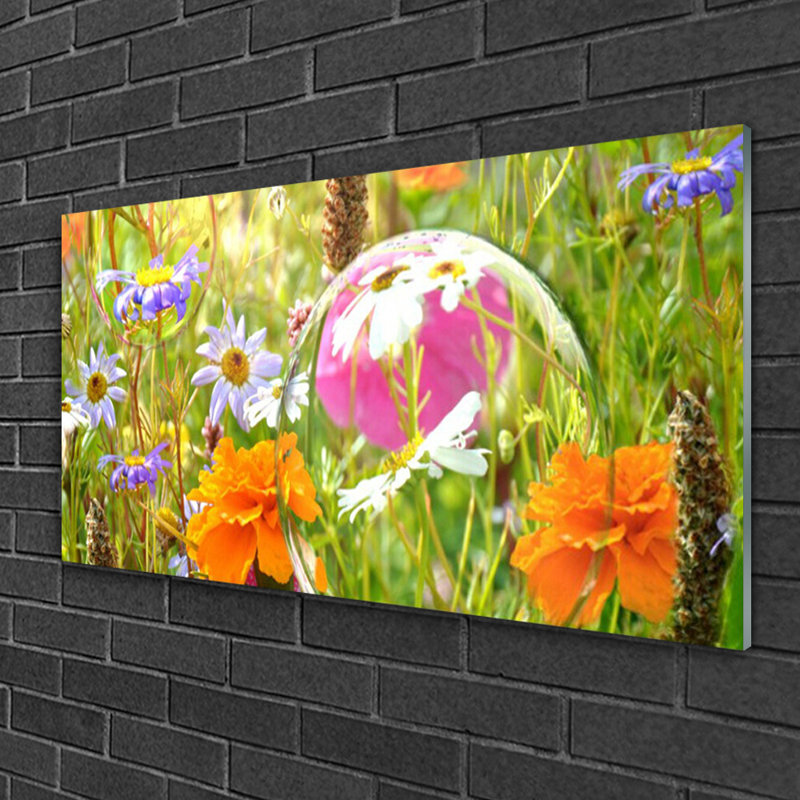 Flowers Nature - Unframed Photograph on Glass