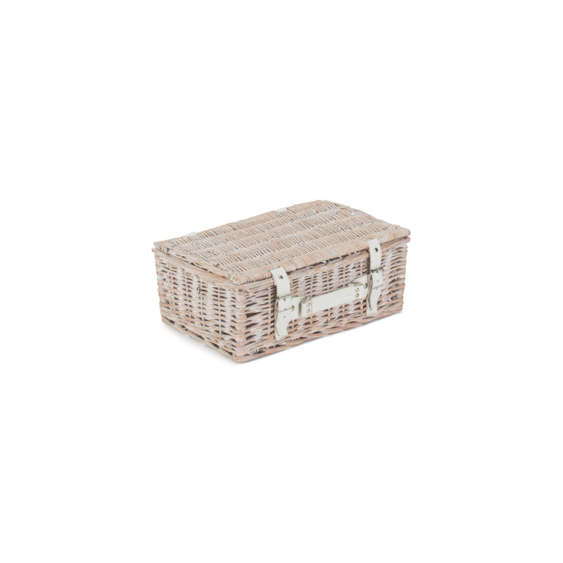 Wicker Empty Hamper Basket, 15cm H x 36cm W x 26cm D