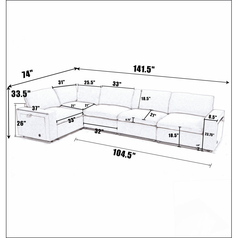 Canapés modulaires, Gris
