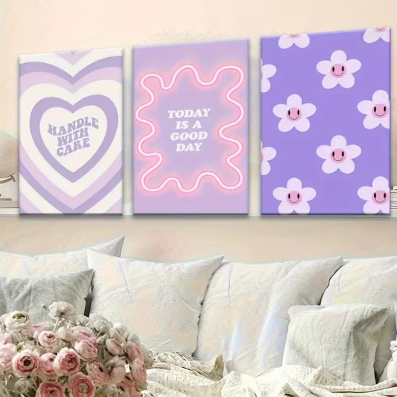 3 Piece Wrapped Canvas Print, 30 cm H x 60 cm W