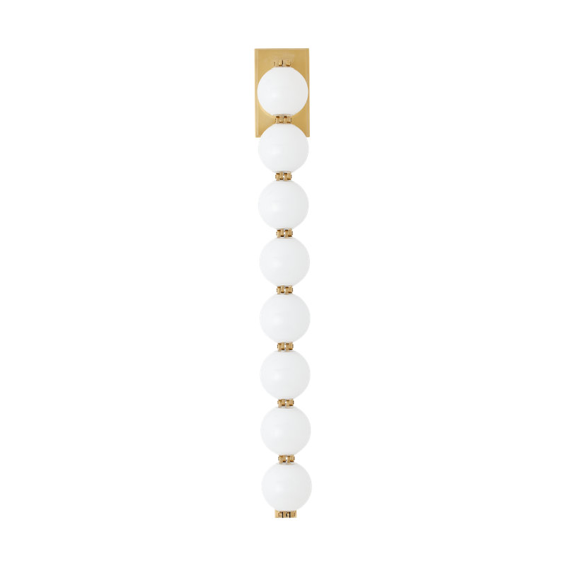 Perle 28 Sconce, Hand Rubbed Antique Brass