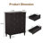 40.4"Mid-century 5-Drawer Tall Chest, Metallic Handles with Anti-Tilt Design-1343588955